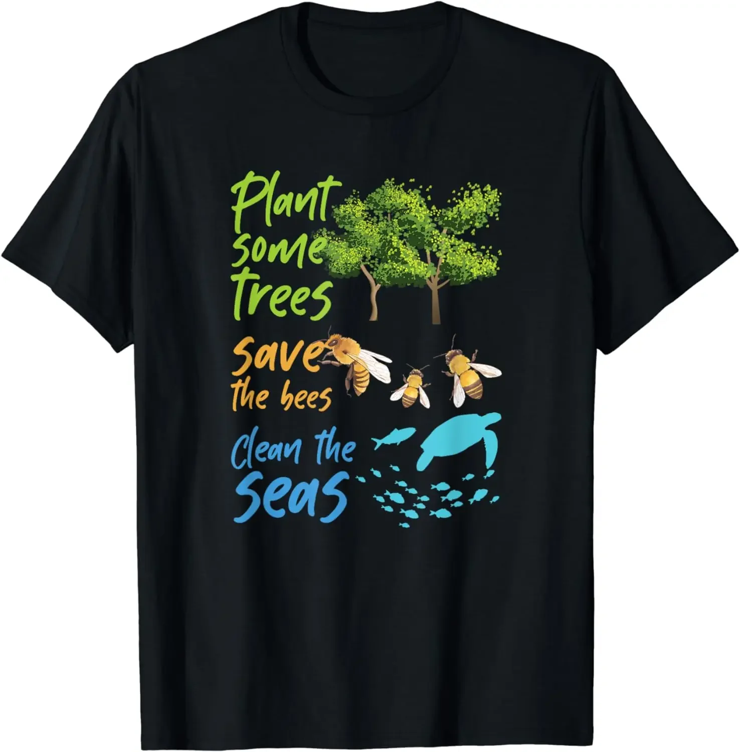 A Gift of Love Plant Trees Save Bees Clean Seas Environment Nature Gift T-Shirt Unisex Style Shirts for Women Men Clothing