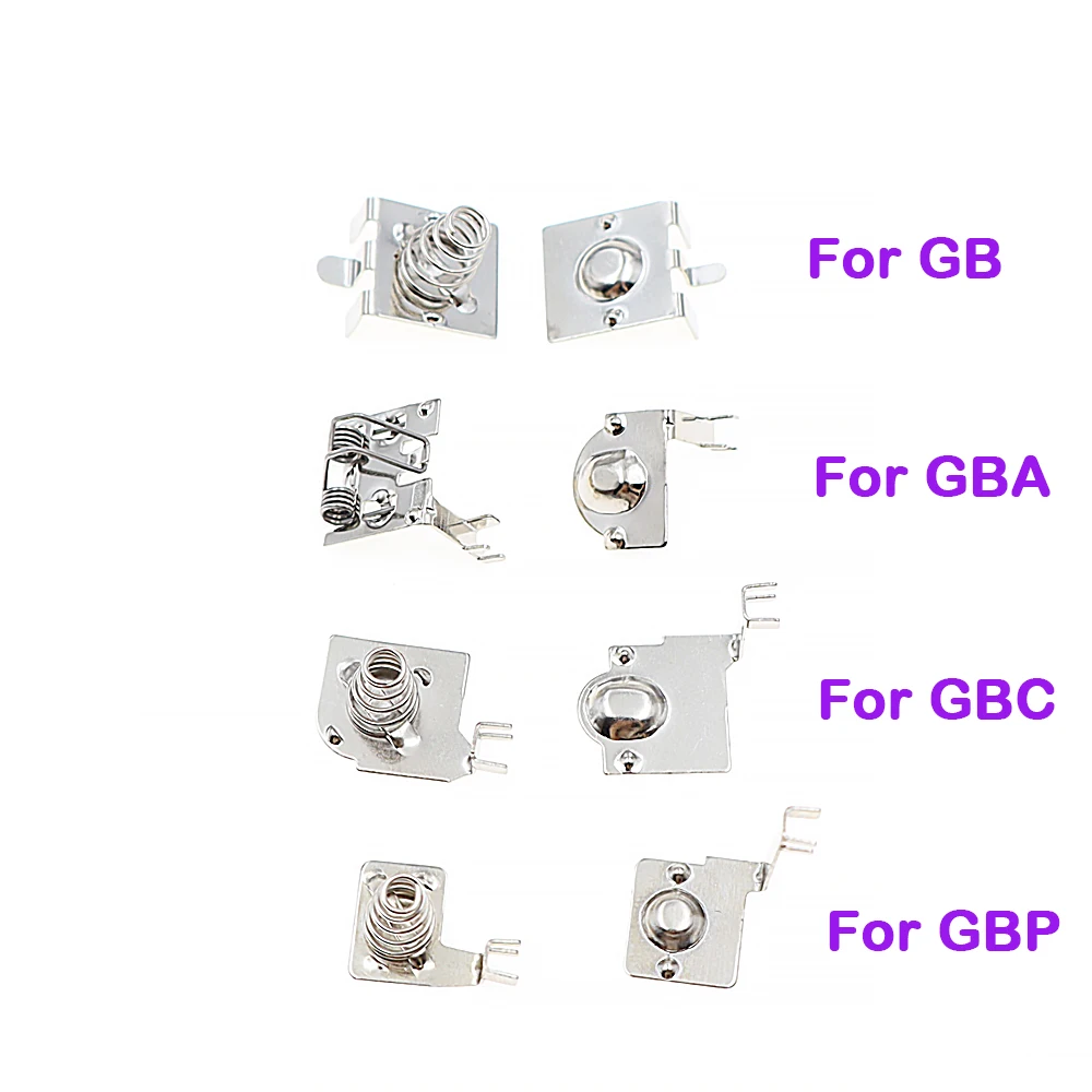Terminali batteria Contatti a molla per Game Boy Advance Macchina da gioco Contatti metallici per batteria per GBA GBC GB GBP