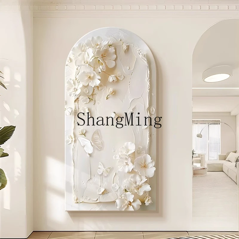

SM Cream Wind Entrance Decorative Painting Advanced Sense Vertical Corridor Aisle Hanging Painting Wall opposite the Door