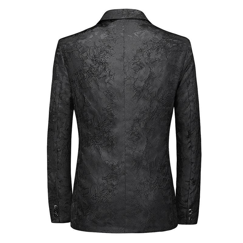 New Fashion Luxury Jacquard Weave Men\'s Blazer Jacket Handsome Wedding Gentleman Blazer Coats Party Suit