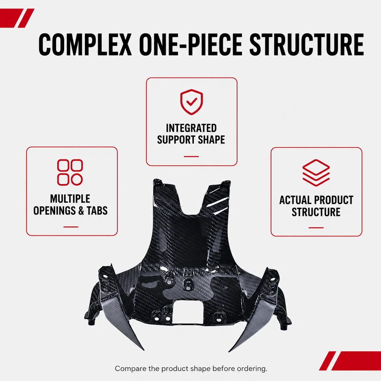 Dashboard Instrument Support Bracket Carbon Fiber Front Fairing Holder for Ducati Panigale V4 2018-2024 Motorcycle Parts