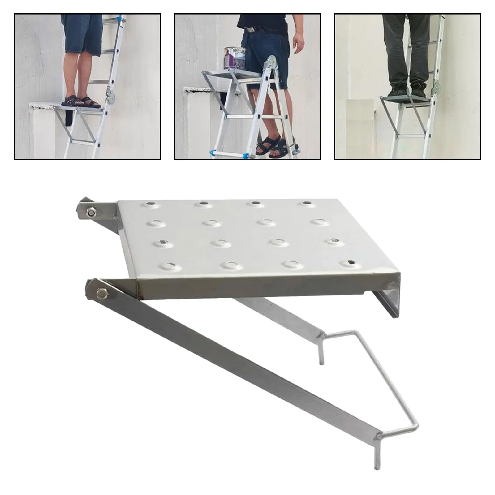 Plataforma de trabajo de escalera duradera, equipo de Pedal ancho, banco de trabajo, plataforma de almacenamiento estable para cocina, despensa