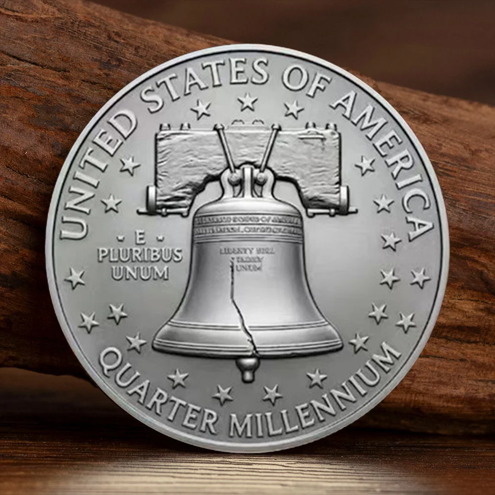 250 Years of Liberty Silvery Plated Collection Coin E-Pluribus Unum Quarter Millennium Souvenir Coins