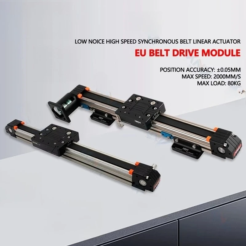 High Accuracy ±0.05 Reciprocating Machinery Accessories Linear Guides Actuator Linear Motion Stage Belt Driven Linear Module