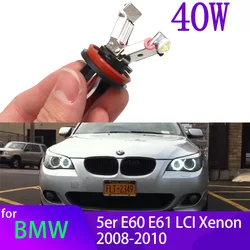 Luminoso 40W H8 LED bianco BMW Angel Eyes Ring Marker Lampadine per BMW Serie 5 E60 E61 LCI Faro allo xeno 2008-2010