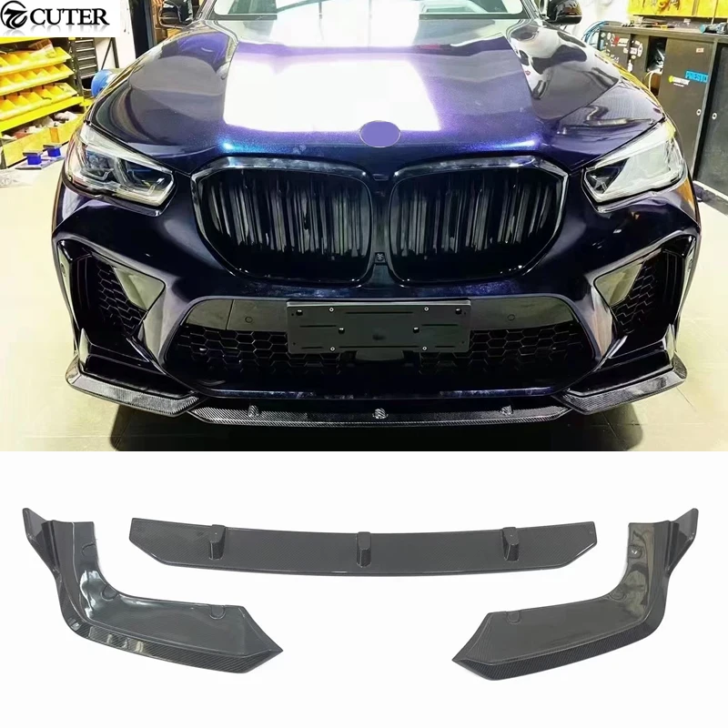 F95 X5M F96 X6M Carbon Fiber Front Bumper Lip Splitter for BMW X5M X6M Car Body Kit 2020