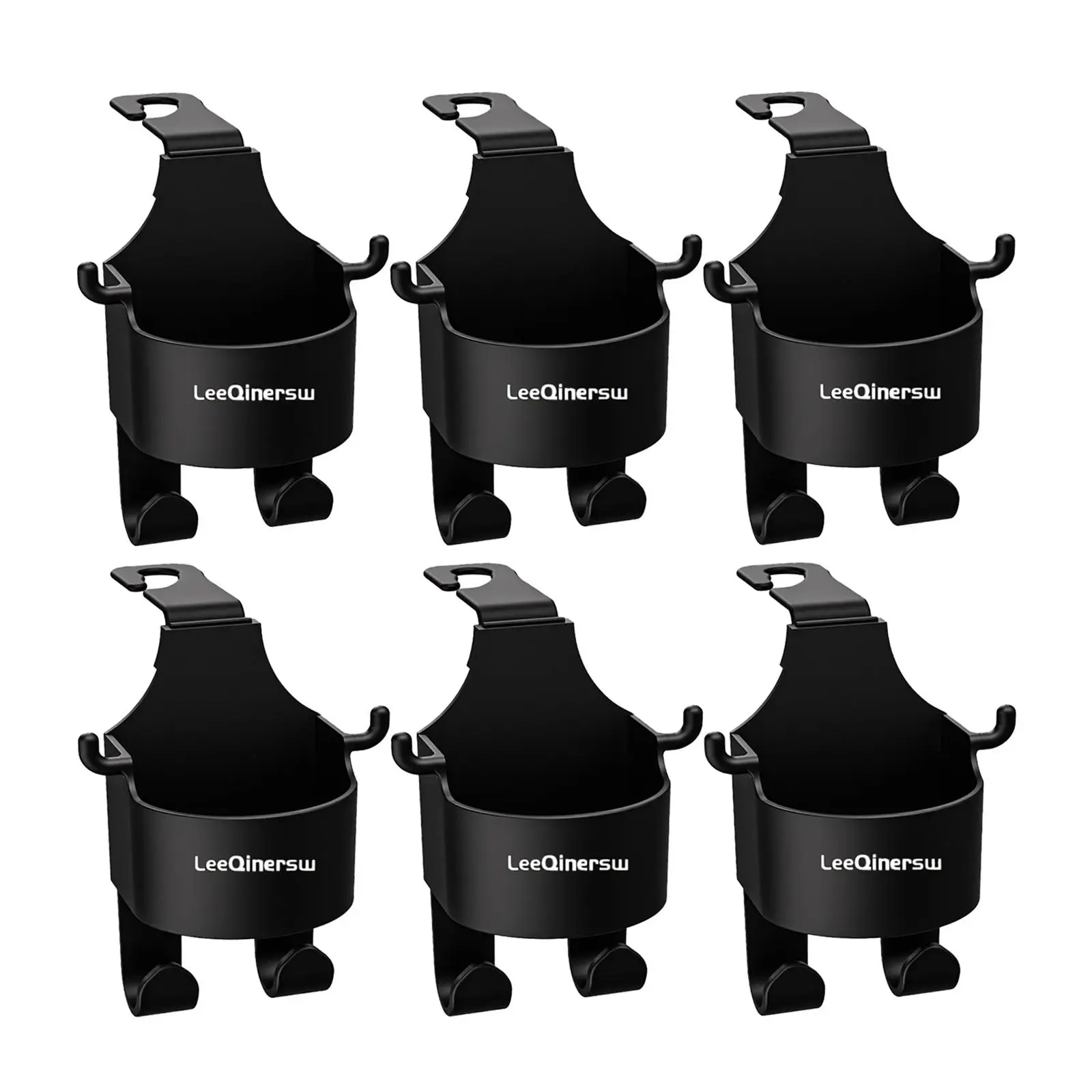 6x Seat Back Cup Holder Seat Head Hook Car Storage Organizer for Key Umbrella