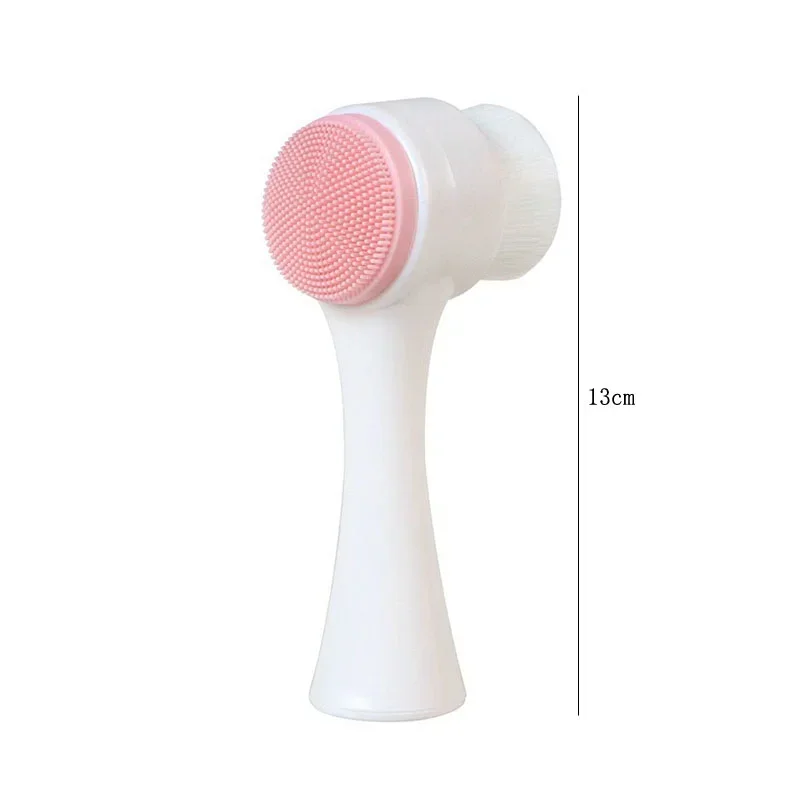 Karsyngirl Silica Gel Facial Brush Double Sided Facial Cleanser Blackhead Removing Product Pore Cleaner Exfoliating Facial Brush