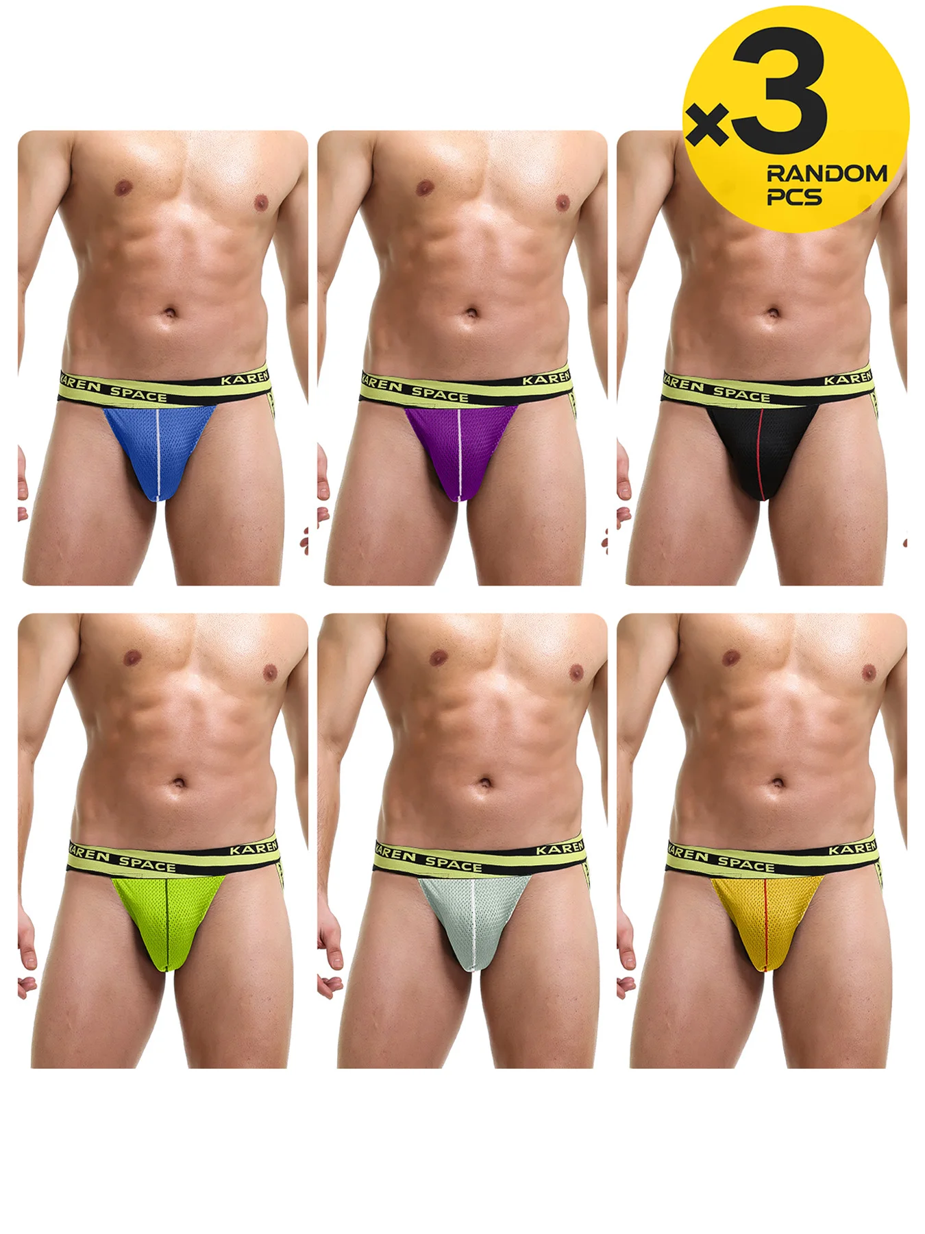 Männliche Höschen Männer Unterwäsche Sexy Suspensorium Männer Tanga Cueca Tanga Atmungsaktive Bequeme Unterhose Weiche Penis Tasche 3pc 4pc Zufällig