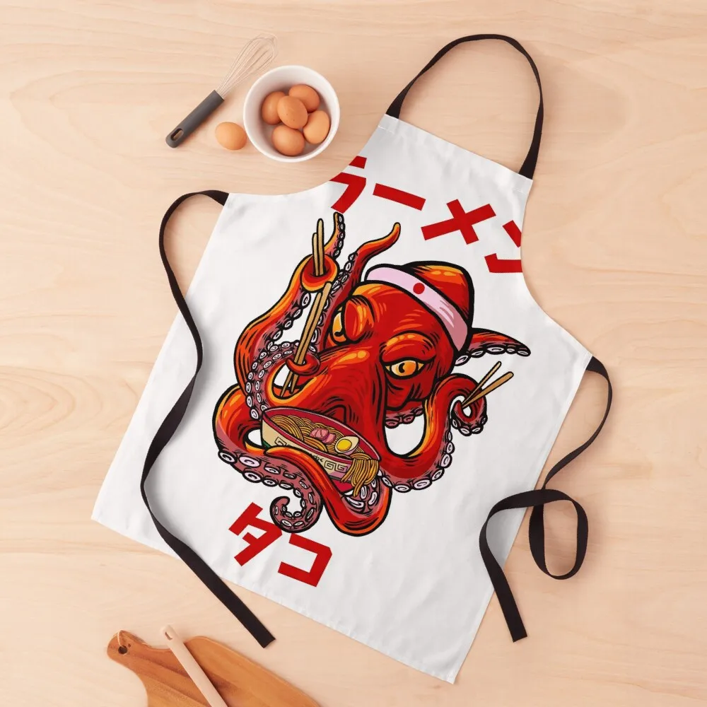 

Tako ramen Apron Korean painting Apron
