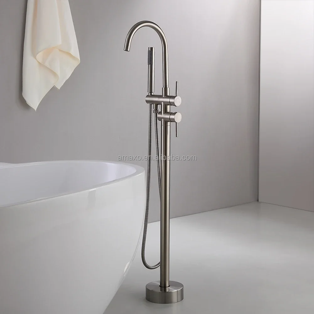 Aida Single Lever Floor Free Standing Bath Tub Bathroom Filler Faucet Tap