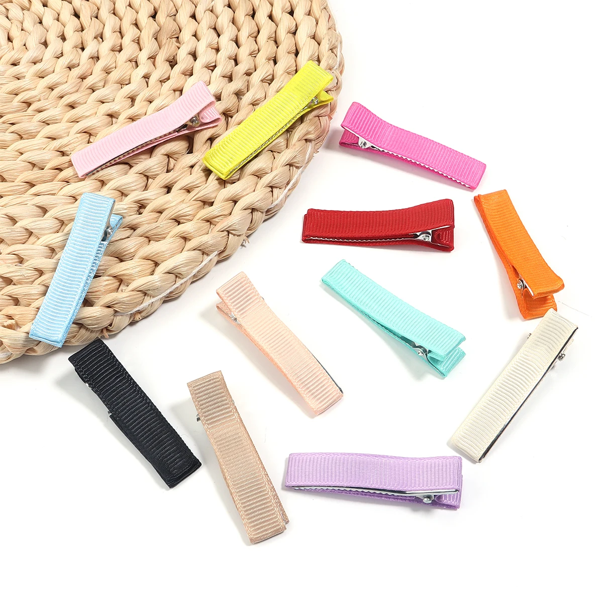 10 قطعة/الوحدة الحديد منقار البط كليب الملونة المعادن شقة الشعر دبوس فارغة إعداد قاعدة مقاطع الشعر DIY بها بنفسك الحرف أداة إكسسوارات الشعر