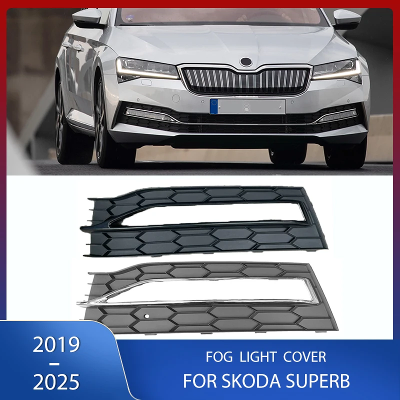 

Fog Light Cover Housing Trim Frame Grille Grill Driving Fog Lamp Hood Shell For Skoda Superb 2019 2020 2021 2022 2023 2024 2025
