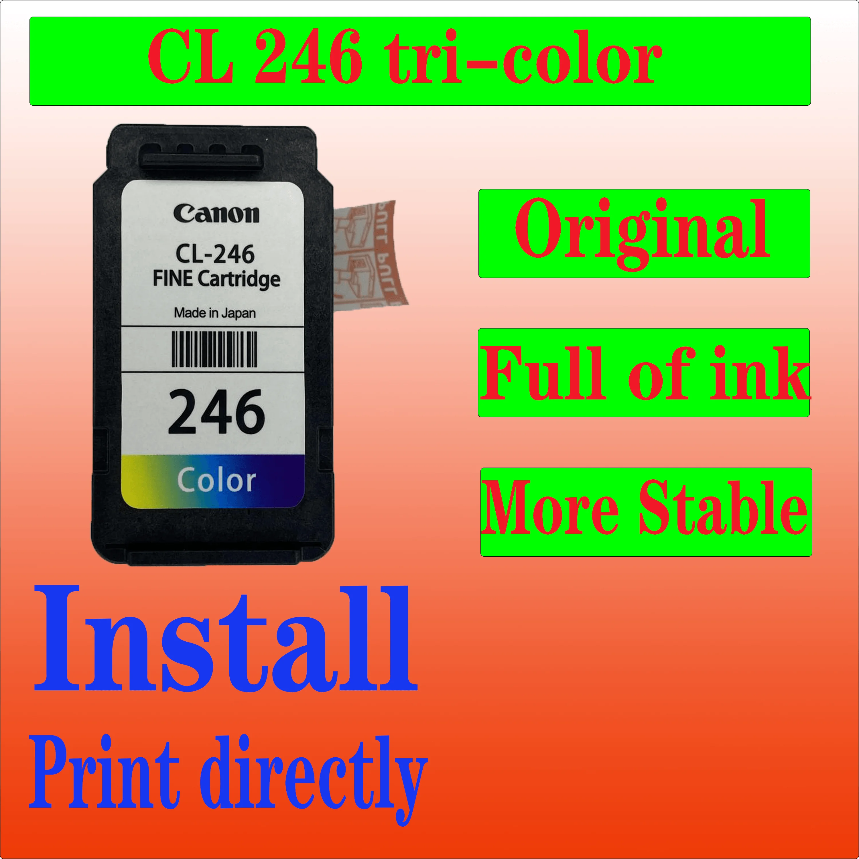 Original Ink Cartridges 245  246 Compatible for Canon PG243 CL244 PG-245XL CL-246XL for Pixma MX490 MX492 TS3122 MG2522 TR4522 T