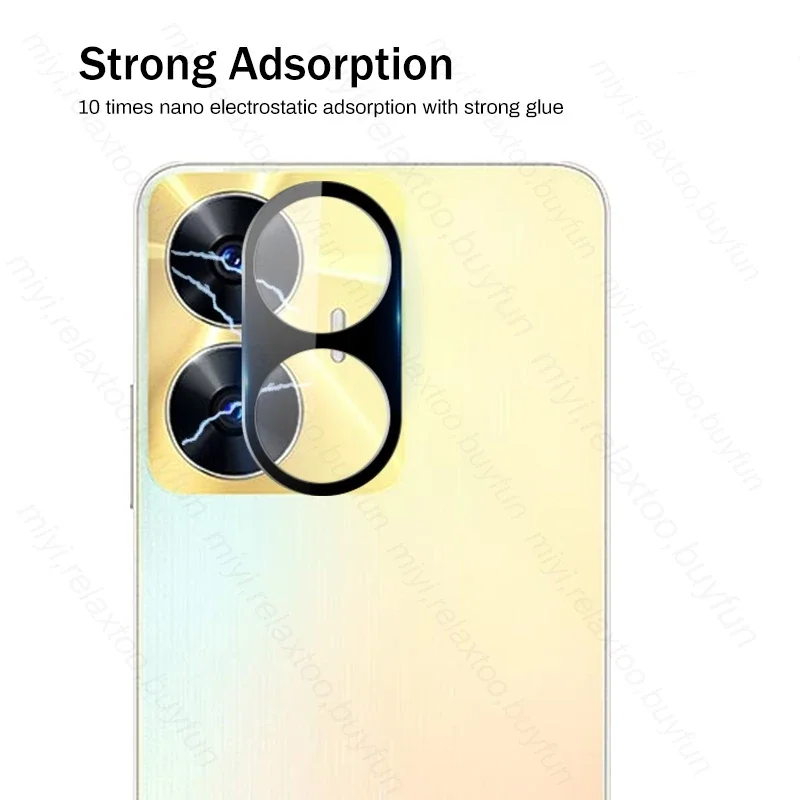 Étui de protection d'appareil photo pour Realme C55, 5G, arrière incurvé 3D, couvercle d'objectif en verre du Guatemala, RealmeC55, Realmi C55, C 55, 1-3 pièces