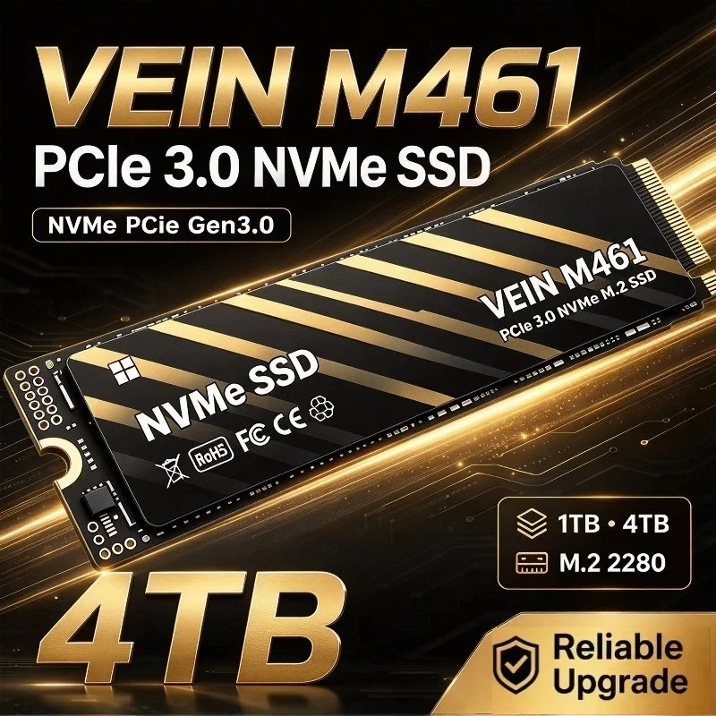 VEIN M461 M.2 2280 PCIe 3.0 NVMe SSD Read High Speed 500GB-4TB Internal Gaming Solid State Drive For Laptop Desktop PC