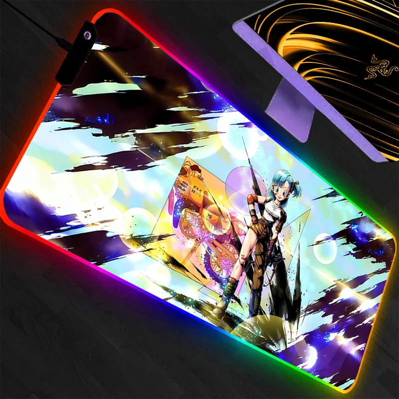 

LED Mouse Pad XXL PC Dragon Ball RGB Desk Mat Gamer Office Backlight Carpet Keyboard Table Gaming Accessories Mousepad