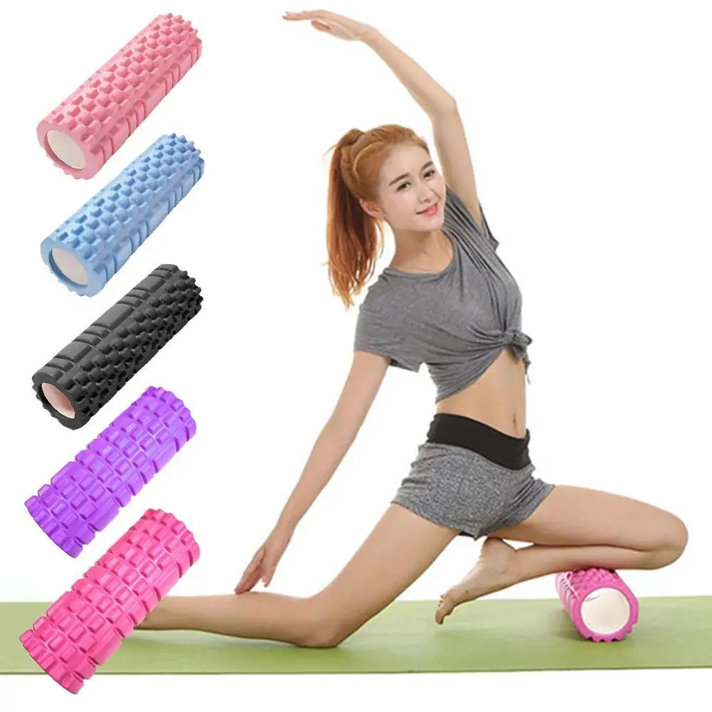 30/33cm Yoga Säule Schaum Achse Massage Roller Muskel Rücken muskel Massage das Gitter Rücken training schlanke Körper muskel Relaxer Eva PVC