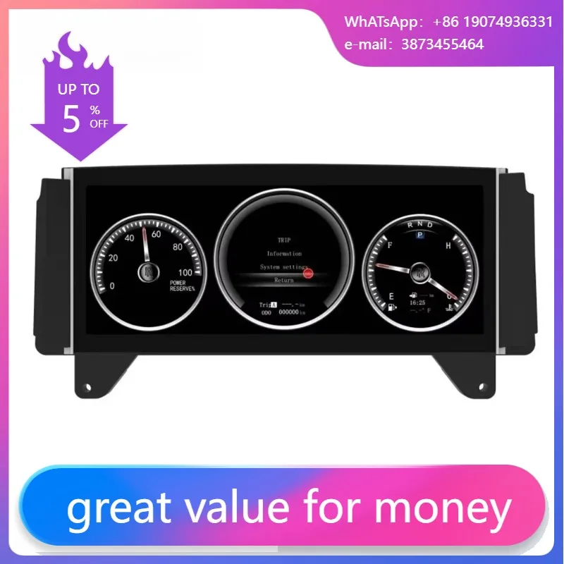 Car Digital LCD Dashboard Panel Virtual Instrument Cluster CockPit Speedometer For Rolls-Royce Phantom LHD RHD 2004-2013