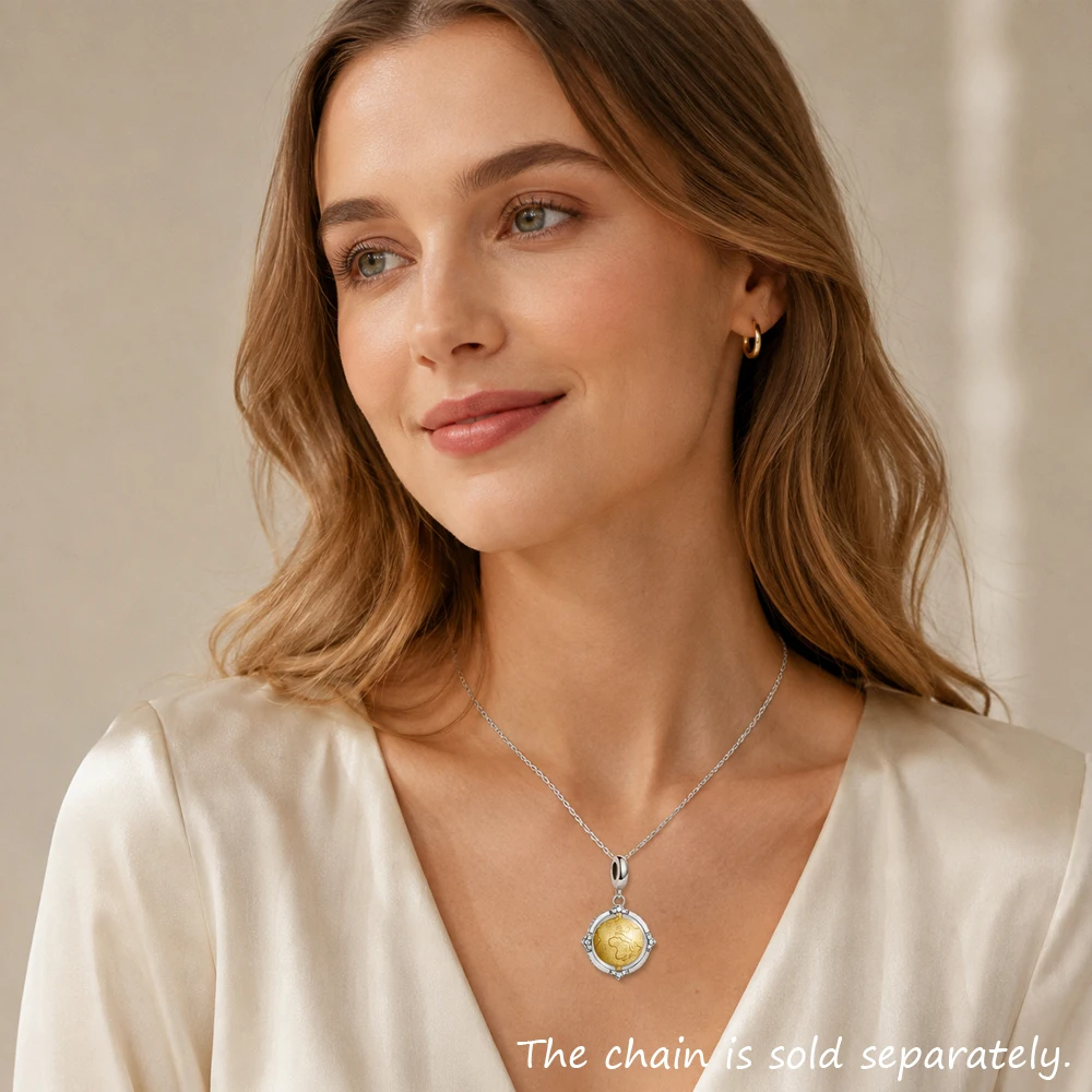 Revolving Vintage Globe Charm The World of Rebels Sterling Silver 925 Fashion Jewelry Women Men Gift