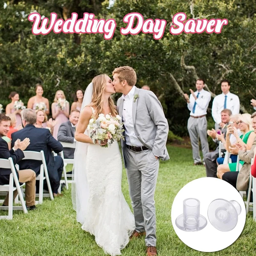 16 زوجًا (4 مقاسات) واقيات الكعب العالي سدادات الكعب توقف الغرق في شقوق العشب أغطية إصلاح الكعب مثالية لحفلات الزفاف في الهواء الطلق