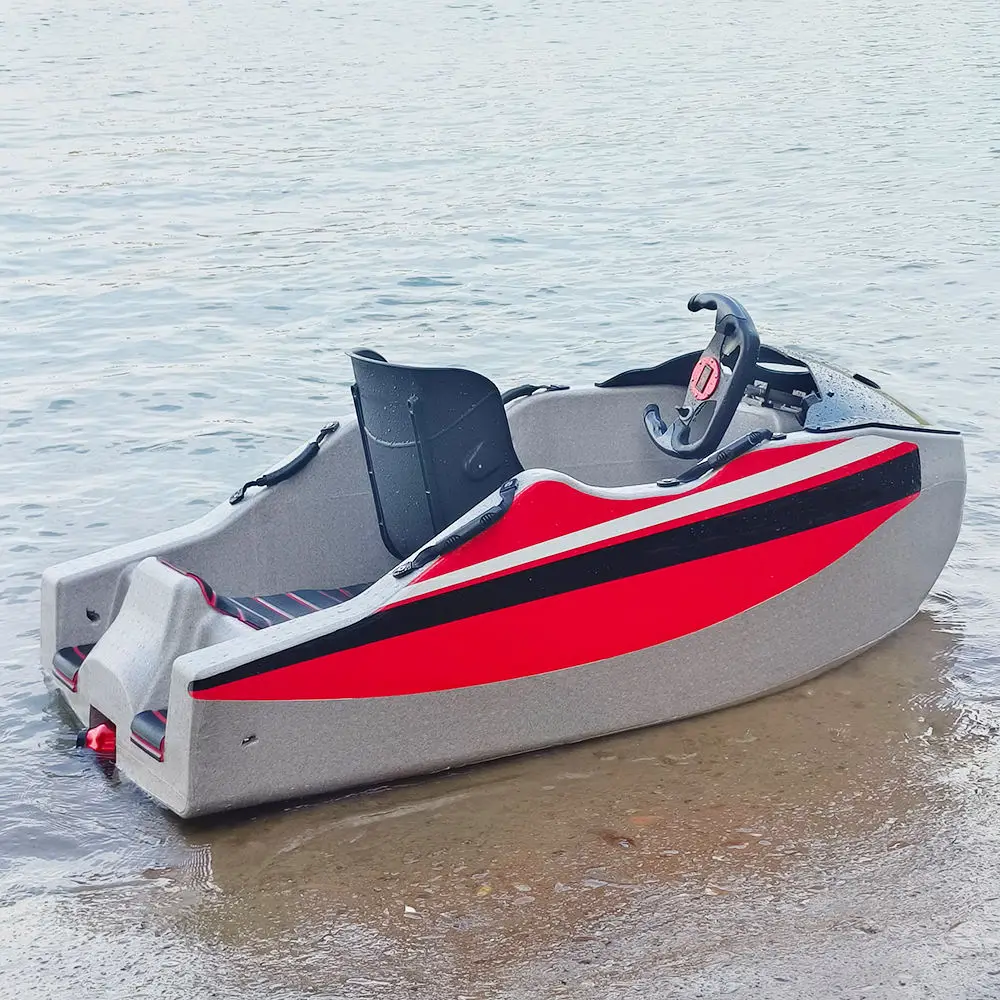 2024 New Popular 72V 6-18kw 52KM/H 6.2kwh battery jet speed EPP boat electric kart boat for adults