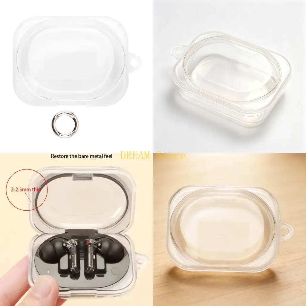 Transparent Earbud Case Cover for Ear (3a) Charging Case, Clear Layer with Side Hold Point and Close Fit for Pocket, Desk, and
