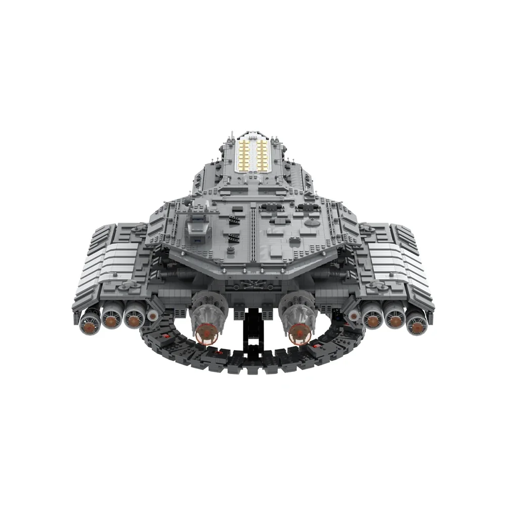 MOC Interstellar Stargateed SG-1 USS Daedalus Spaceships Building Blocks Space Transport Airship Model Display Toy For Children