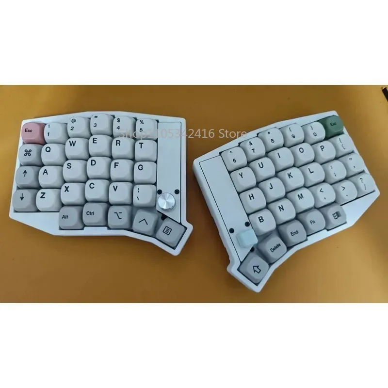 Split Keyboard Kit Bluetooth Dual Mode ZMK Scheme Custom View Directional RGB Hot Swap Rocker Knob Screen Mechanical Keyboard