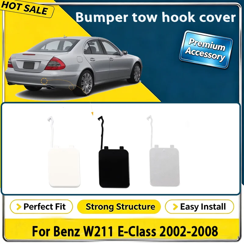 For Benz W211 E-Class 2002 2003 2004 2005 2006 2007 2008 E280 E320 Right Rear Bumper Tow Hook Cap Towing Eye Cover A2118801405