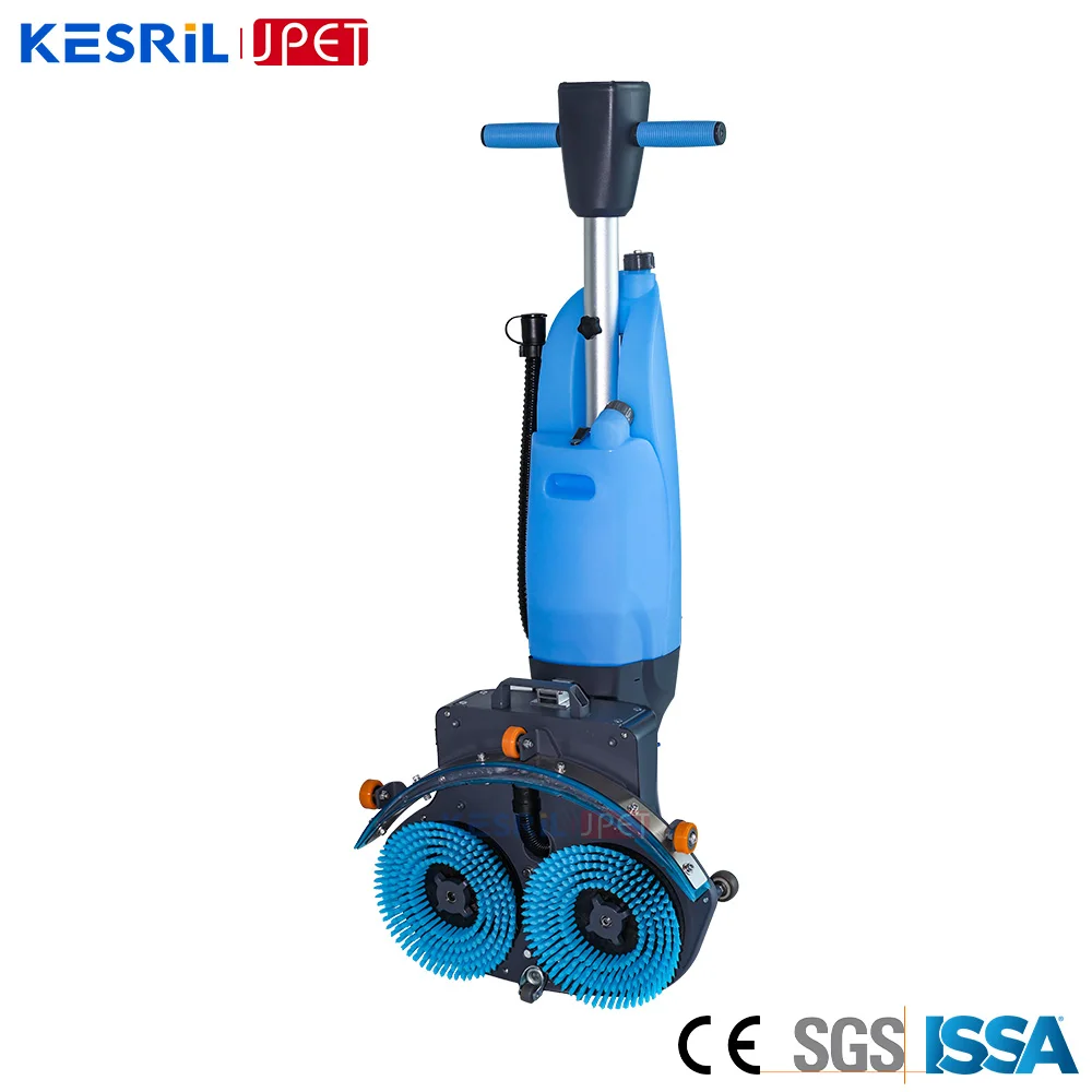 Commercial Walk Behind 360 Degree Scrubbing Machine New Condition Manual Floor Scrubber In Plastic Electric Fuel