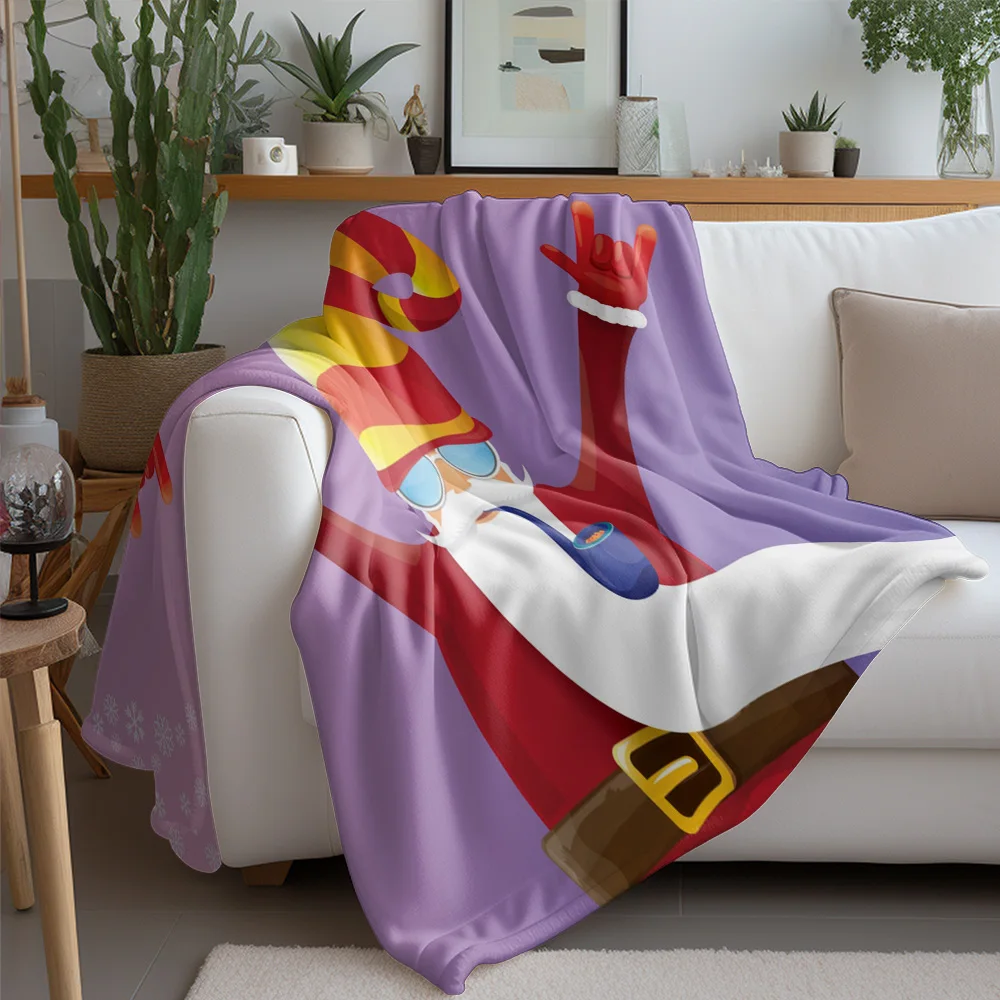 TU Cozy Christmas Throw Blanket Soft Flannel Warm Holiday Decor Festive Gift Home Couch Bedding Shaggy Texture Luxury Comfort Ho
