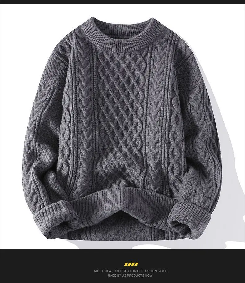 Neuer Herren-Strickpullover für Herbst und Winter, Weihnachtlicher Roter Pullover, Warmer Karo-Pullover für Studenten, Lässige Herrenjacke, Weiches, Warmes, Mehrschichtiges Oberteil – Detail 18