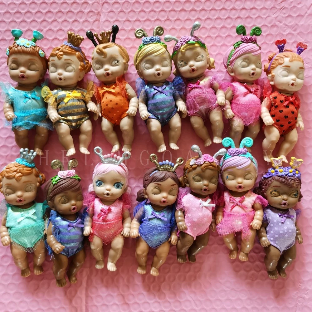 Ensemble de poupées pour bébé, 1 pièce/3 pièces/5 pièces/ensemble, Mini-sœur, poupon d'emmaillotage, maison de jeux pour bébé, cadeaux et jouets