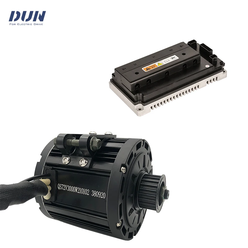 

qs138 3000W Peak 9KW 72V 100KPH PMSM QS138 Mid Drive Motor with EM150 Controller Kits