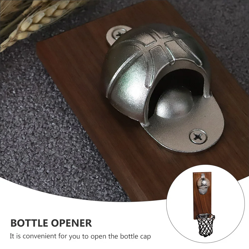 

Magnetic Basketball Bottle Opener Stainless Steel Wall Mounted For Home Bar Kitchen Camping Beer Opening Tool Drinking Accessory