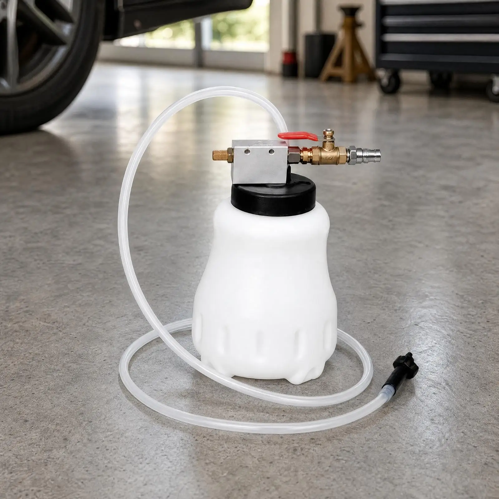 Pneumatic Brake Fluid Replacement Tool with Reservoir Abrasion-Resistant Pneumatic Brake Fluid Extractor Transparent Hose for