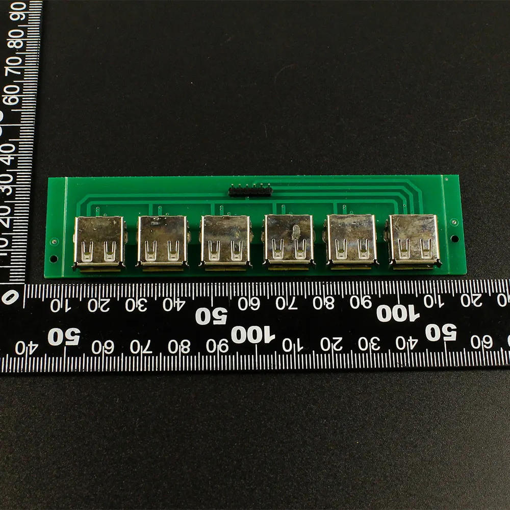 Adaptador USB 2.0 para DIP, Conector 6Pin, 6 Conector Fêmea, Conversor PCB, Placa de comutação USB, Conector SMT, Test Board, 1Pc