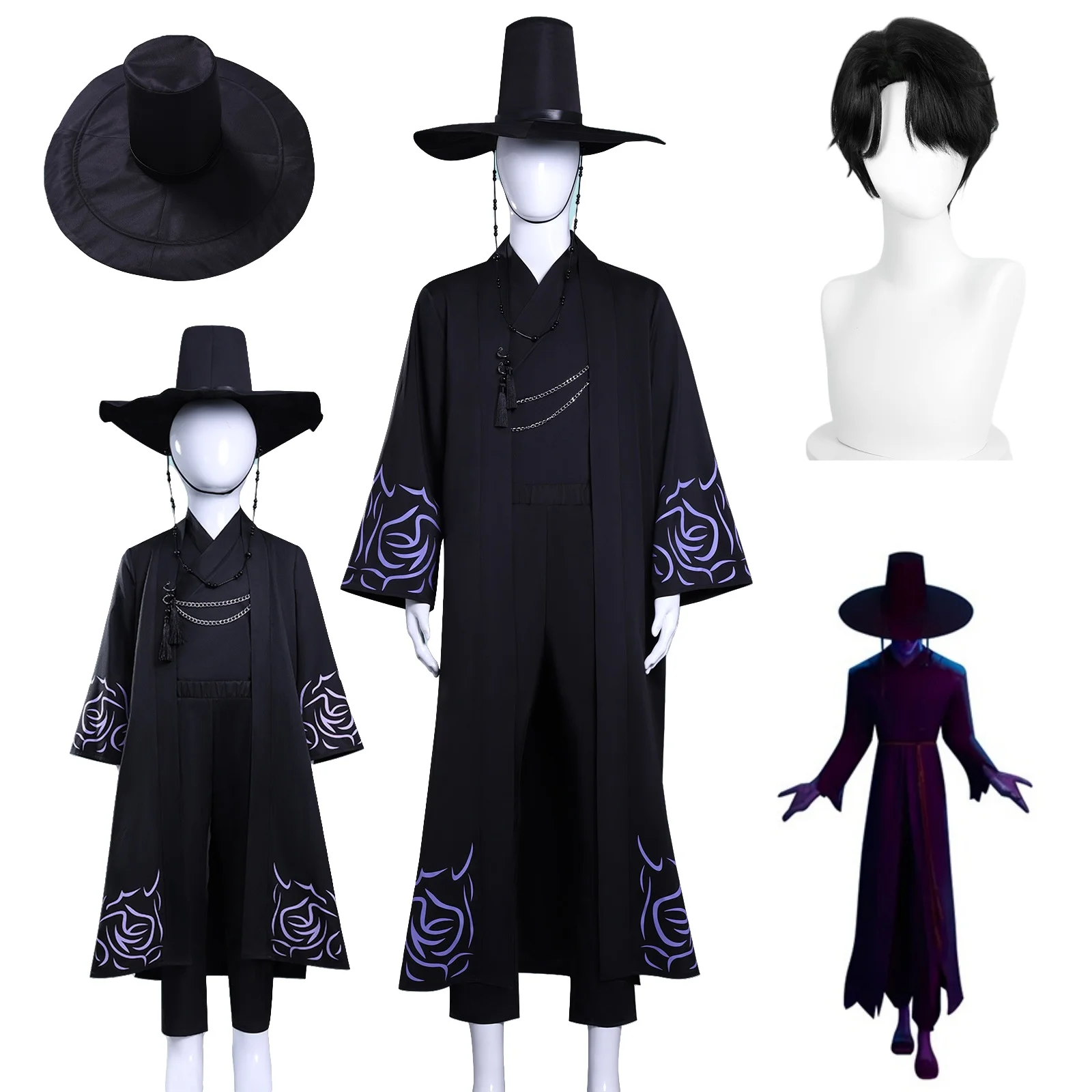 

Аниме KPop Saja Boys Jinu Косплей Костюм Парик Мужчины Женщины Рождество Хэллоуин Вечеринка Одежда Шляпа