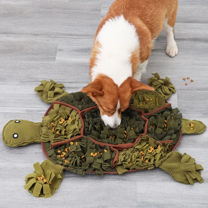 Dog Snuffle Mat Tortoise Shape Pet Slow Feeding Pad Pet Sniffing Mat Dog Training Toys Pet Release Stress Toys Gift for Dogs