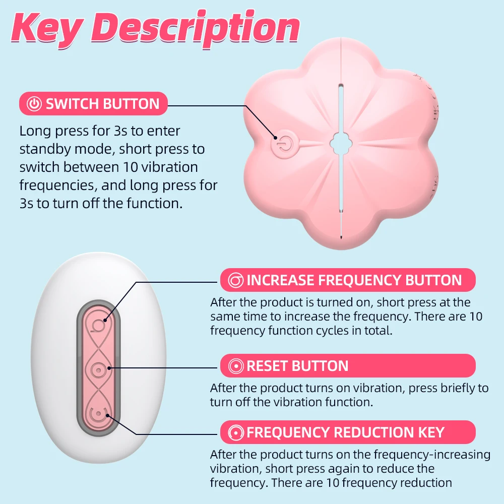 Nipple Clamp Vibrator 10 Mode Silicone Wireless Remote Nipple Clip Breast Massage Stimulator Adults Sex Toys for Women Couples