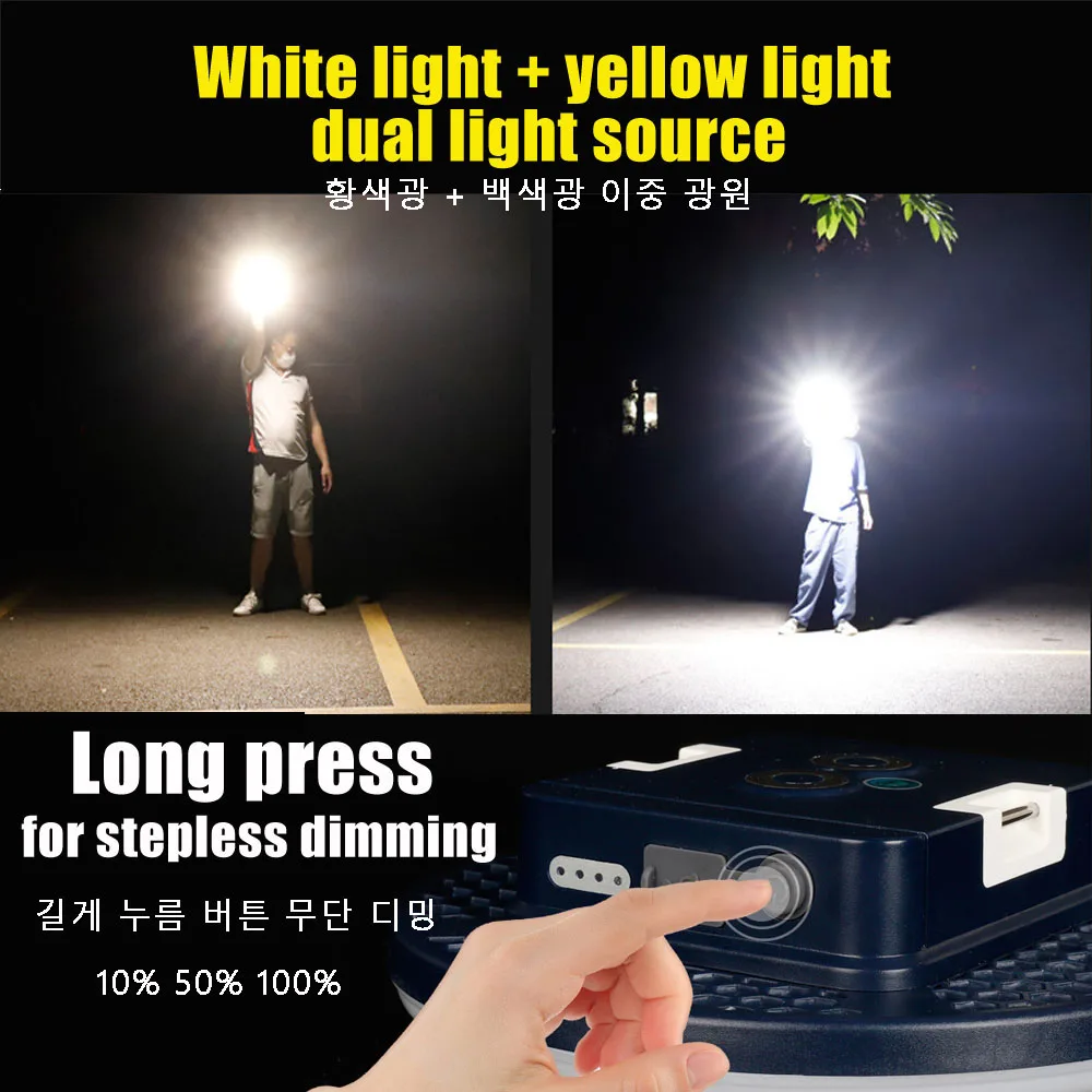 15600maH USB Rechargeable LED Camping Lantern Portable Tent Travel Light Bulb Remote Powerful Flashlight Outdoor Repair Lighting