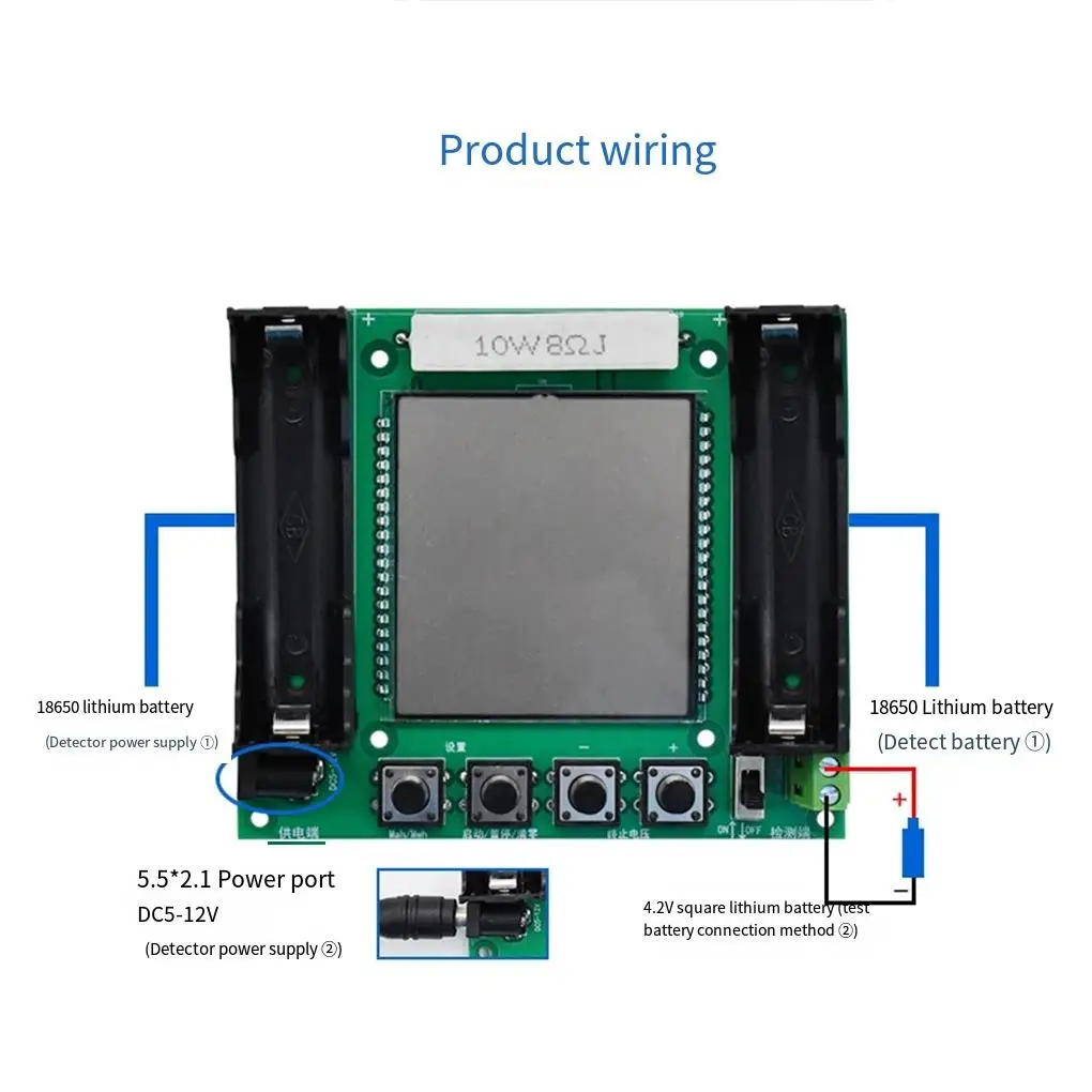 ABS Intelligent Chip Control Lithium Battery Capacity Tester Module Accurate Measurement Lithium HW-A54