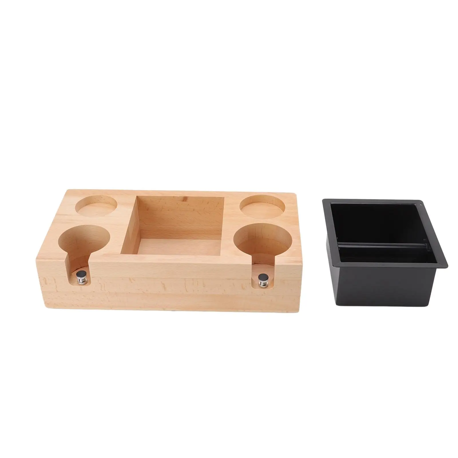 

Stable for coffee Tamper Stand with Knock Box for Espresso Machine Barista Tools for coffee Shop Use