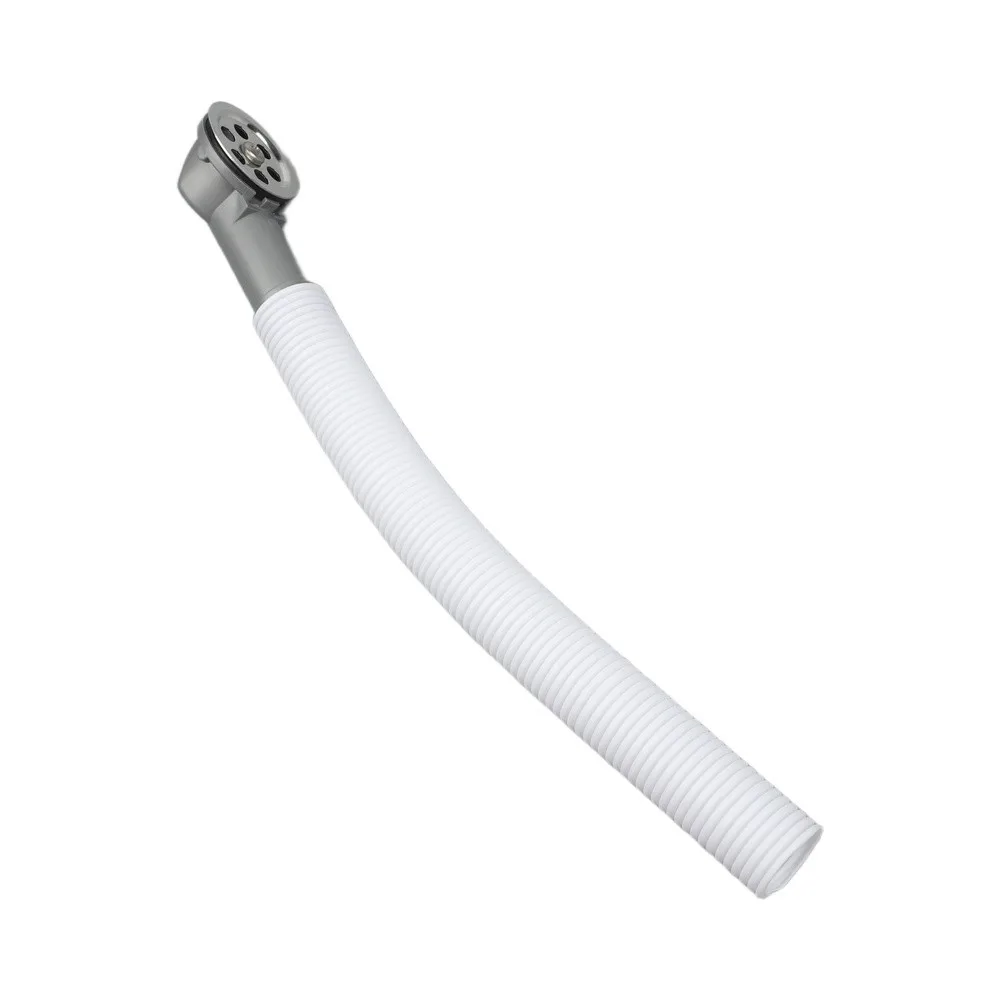 Overflow Pipe Head with Upward Round Shape for Sink Drain Integration Ensures Compatibility with Common Drain Set Designs