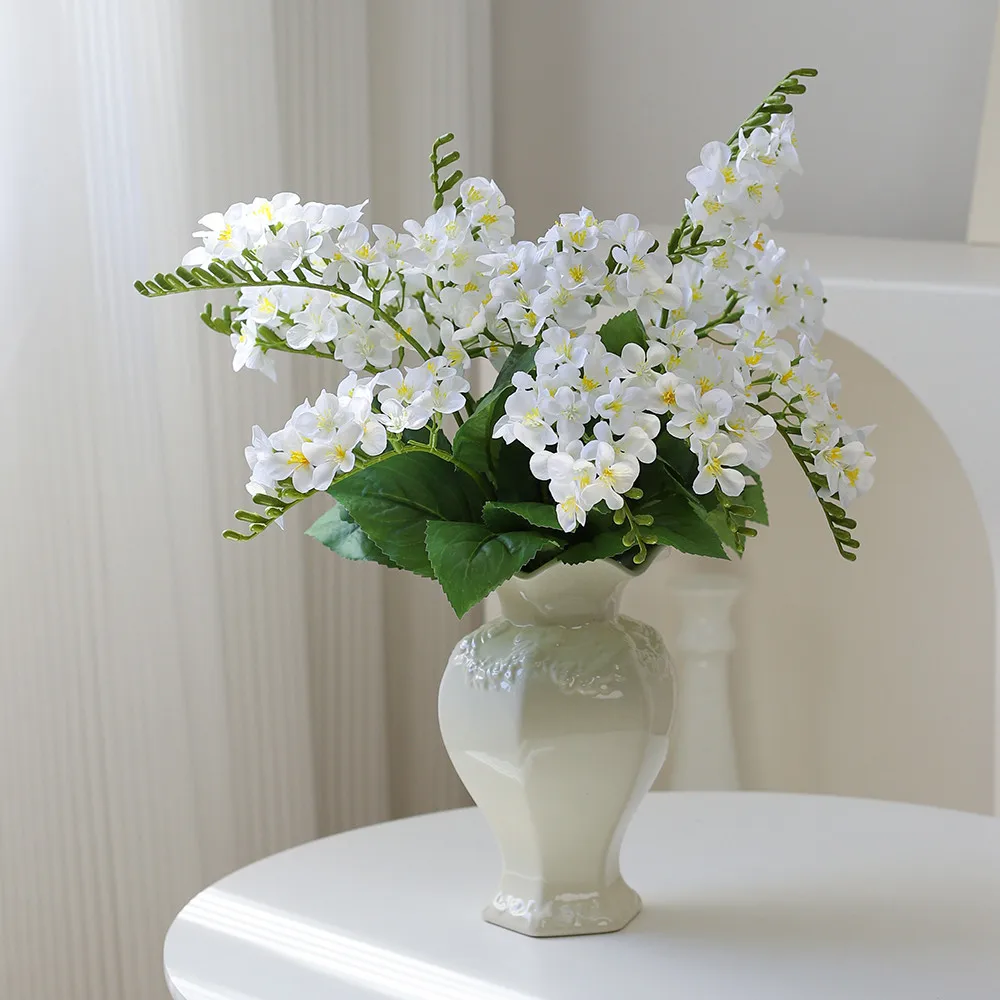 زهور محاكاة الأوركيد الراقية، ديكور غرفة المعيشة المنزلية، زخارف الزهور المزيفة، تشكيلة زهور المنزل وتصميم الأزهار