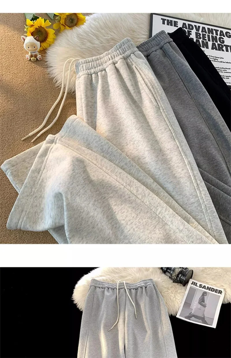 Heavy Duty Sweatpants for Men's Spring and Autumn 2025 New Trend Loose Straight Drawstring Casual Sports Pants - Image 5