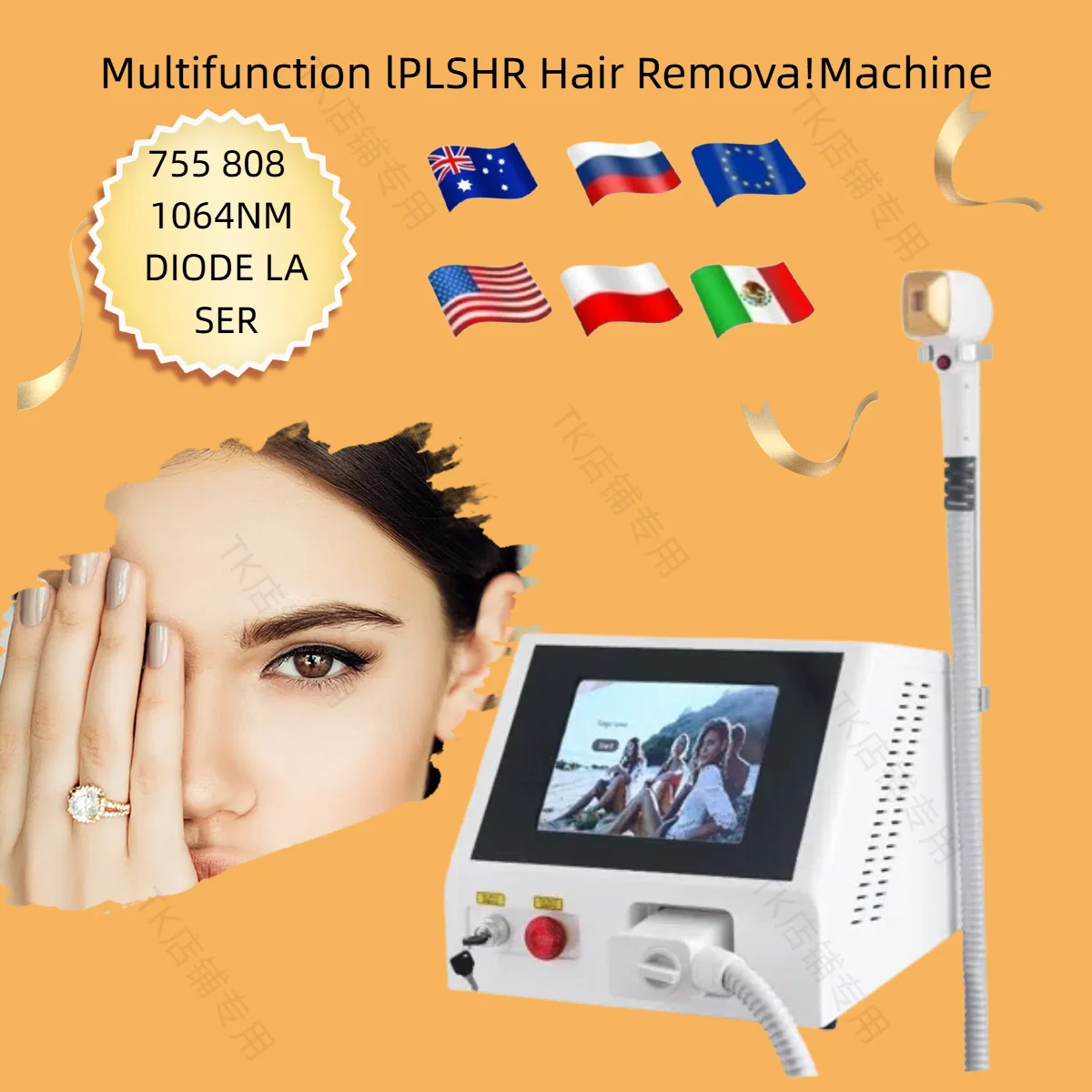 2025 The Most Popular 808 Diode Laser Hair Removal Machine Home Diode Laser Hair Removal Machine 808nm Laser Rapid Hair Removal