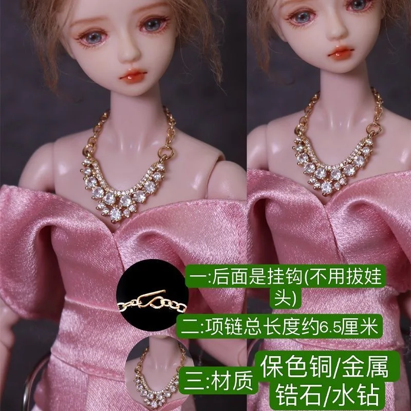 1/6 Supermodel Pop Sieraden Accessoires Luxe Uniek Ontworpen Diamanten Parelketting Serie 30cm Pop Diner Feestkleding