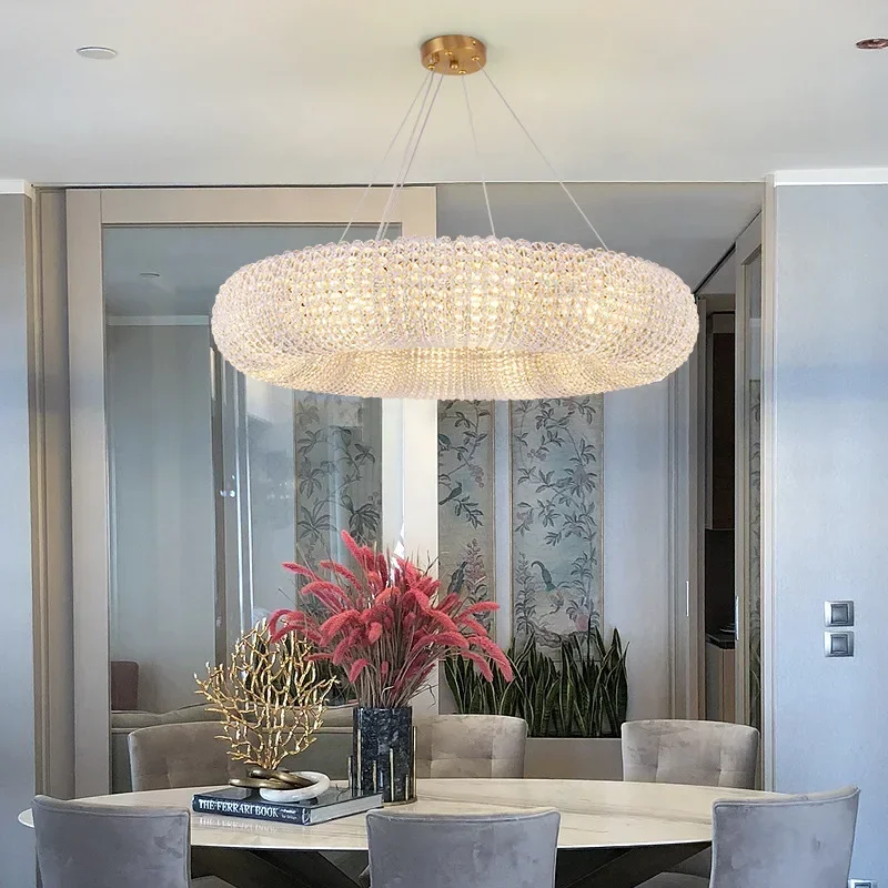 

Modern living room crystal chandelier luxury home decor gold/chrome cristal lamp large dining room bedroom hanging light fixture